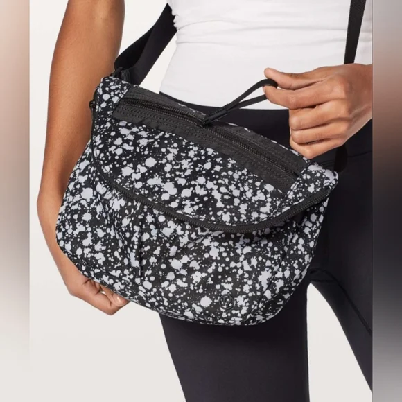 Lululemon Festival Bag II 5L Bleached Starlight Black Splatter Crossbody Bag Bags
